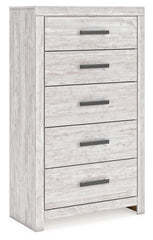 Leasing Furniture - Ashley Furniture - Cayboni Bedroom - King Panel Bed / Whitewash - B3788B7