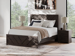 Leasing Furniture - Ashley Furniture - Prendonea Bedroom - Dresser and Mirror / Charcoal - B3789B1