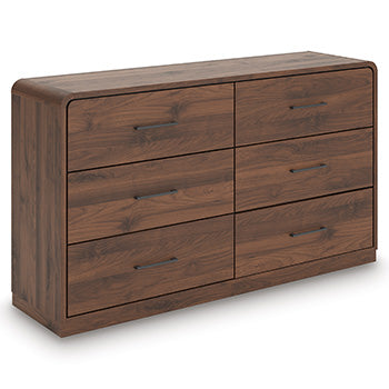 Leasing Furniture - Ashley Furniture - Fortlorn Bedroom - Two Drawer Night Stand / Walnut Brown - PCB386-92