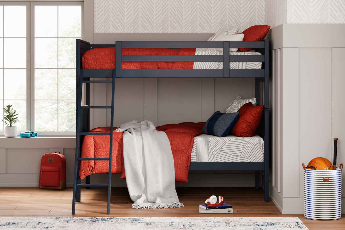 Leasing Furniture - Ashley Furniture - Nextonfort Bedroom - Twin over Twin Bunk Bed / Black - B396B7