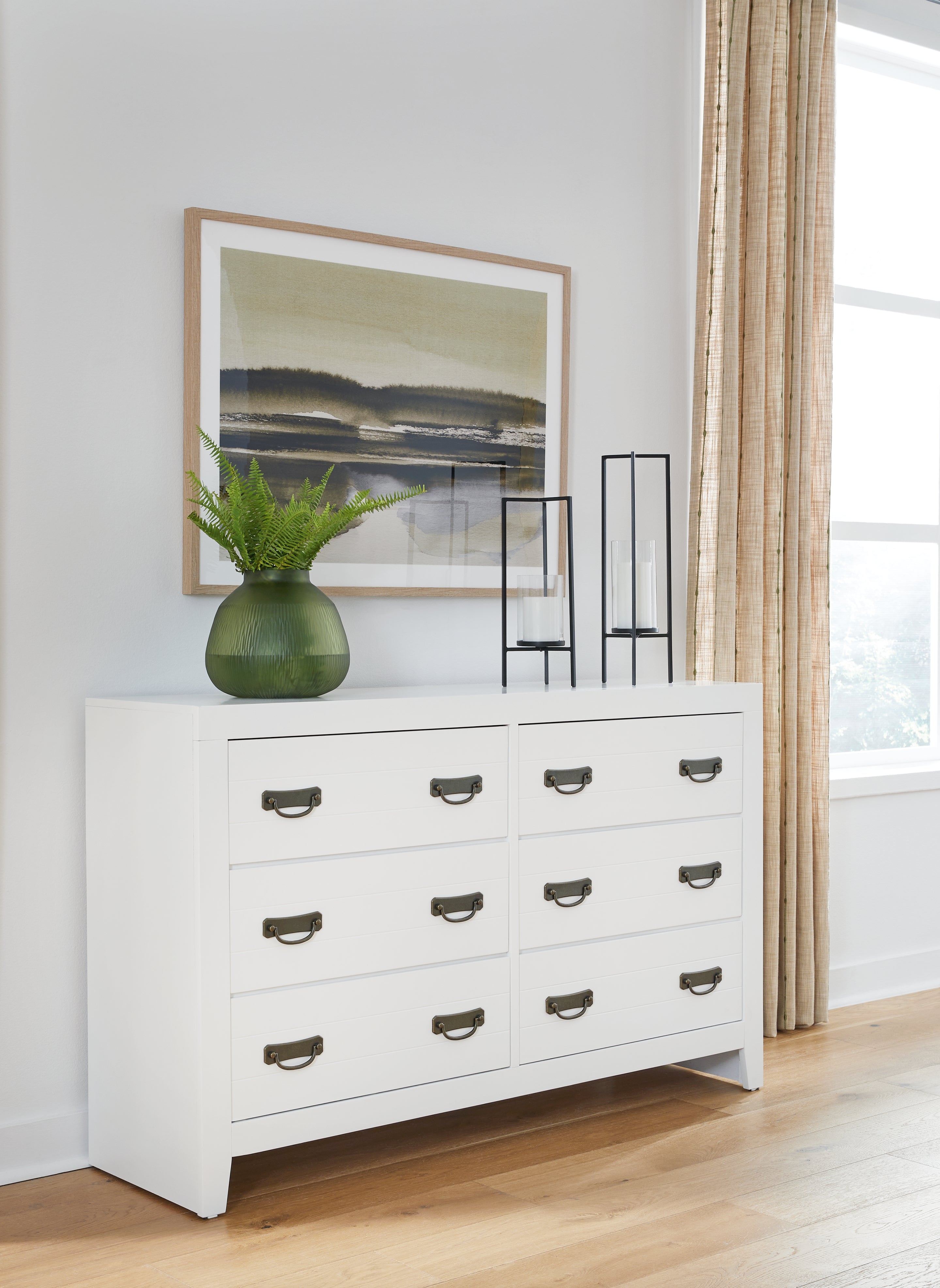 Leasing Furniture - Ashley Furniture - Binterglen Bedroom - Dresser / White - B427-31