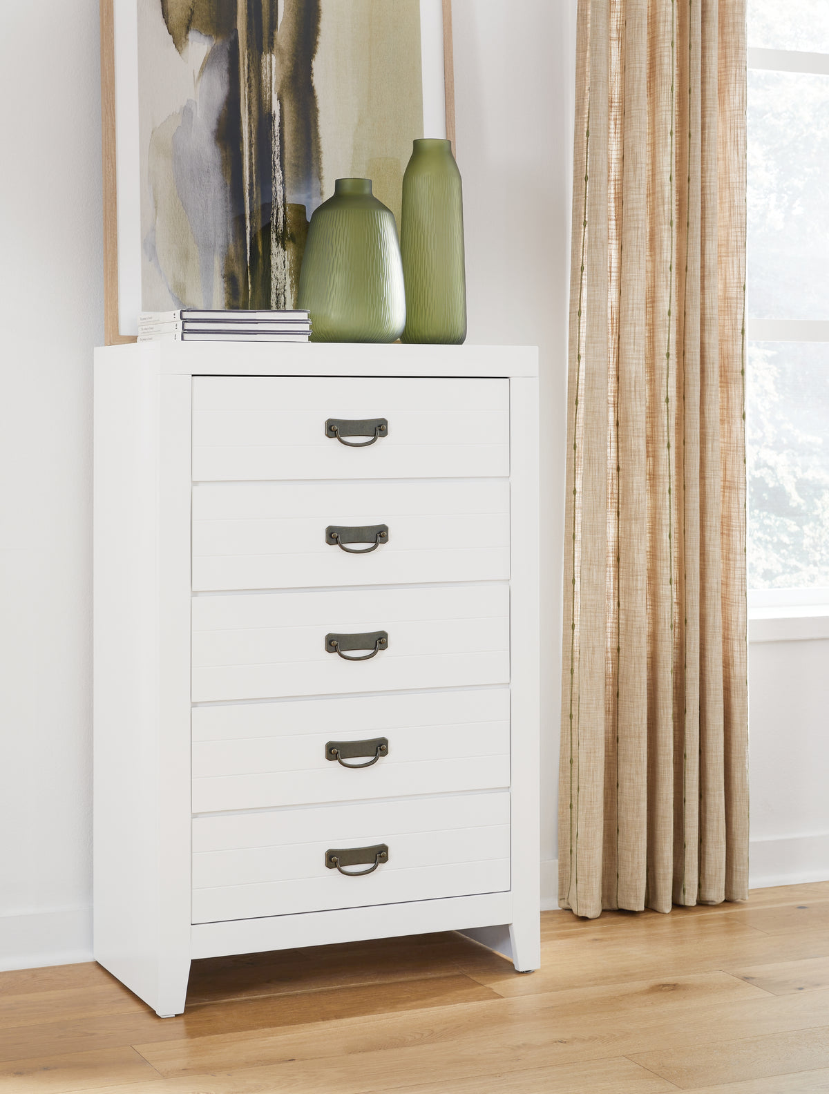 Leasing Furniture - Ashley Furniture - Binterglen Bedroom - California King Panel Bed / White - B427B9