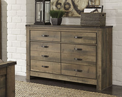 Leasing Furniture - Ashley Furniture - Trinell Bedroom - Full Bookcase Bed with Storage / Brown - B446B91