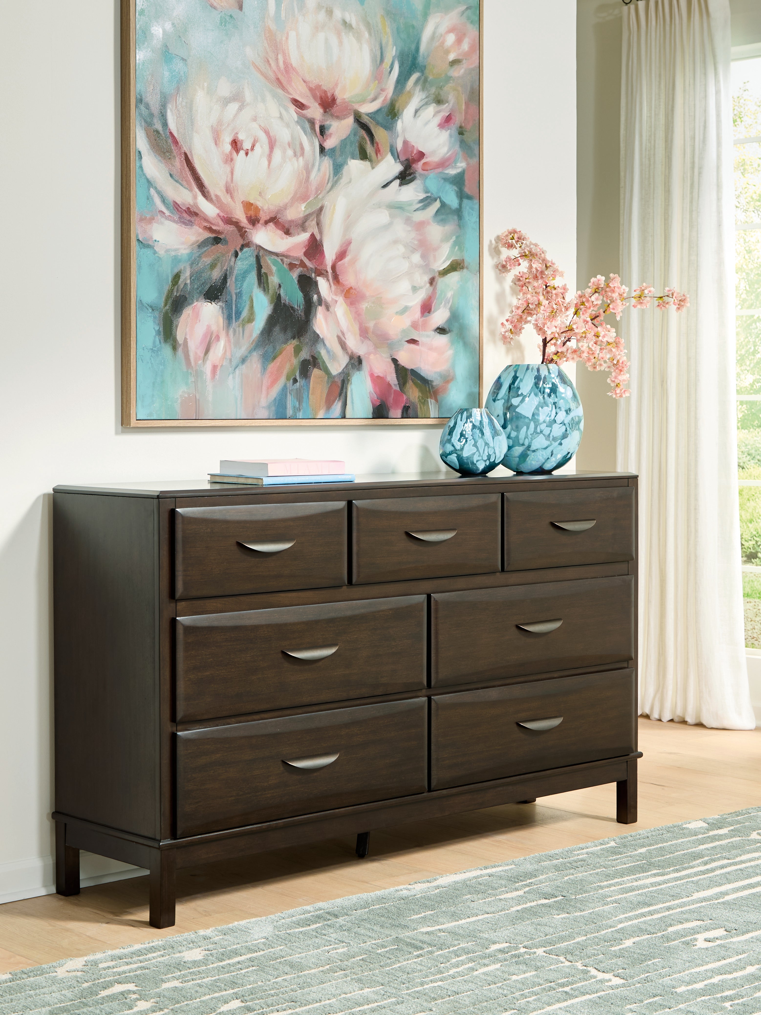 Leasing Furniture - Ashley Furniture - Vanmore Bedroom - California King Storage Bed / Dark Brown - B479B7