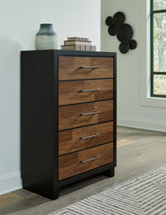 Leasing Furniture - Ashley Furniture - Kraeburn Bedroom - Dresser and Mirror / Brown/Black - B496B1