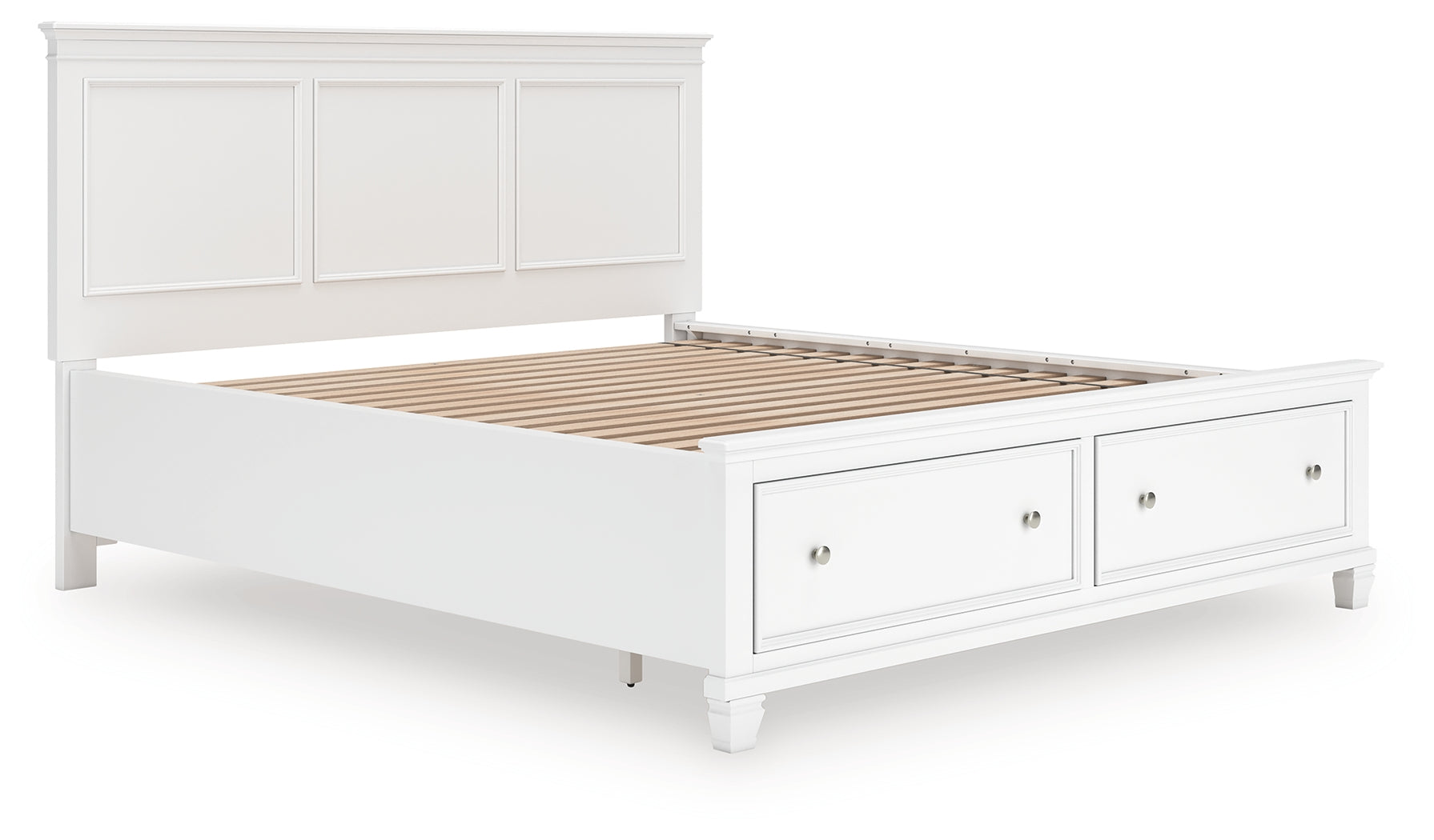 Leasing Furniture - Ashley Furniture - Fortman Bedroom - California King Panel Storage Bed / White - B680B23