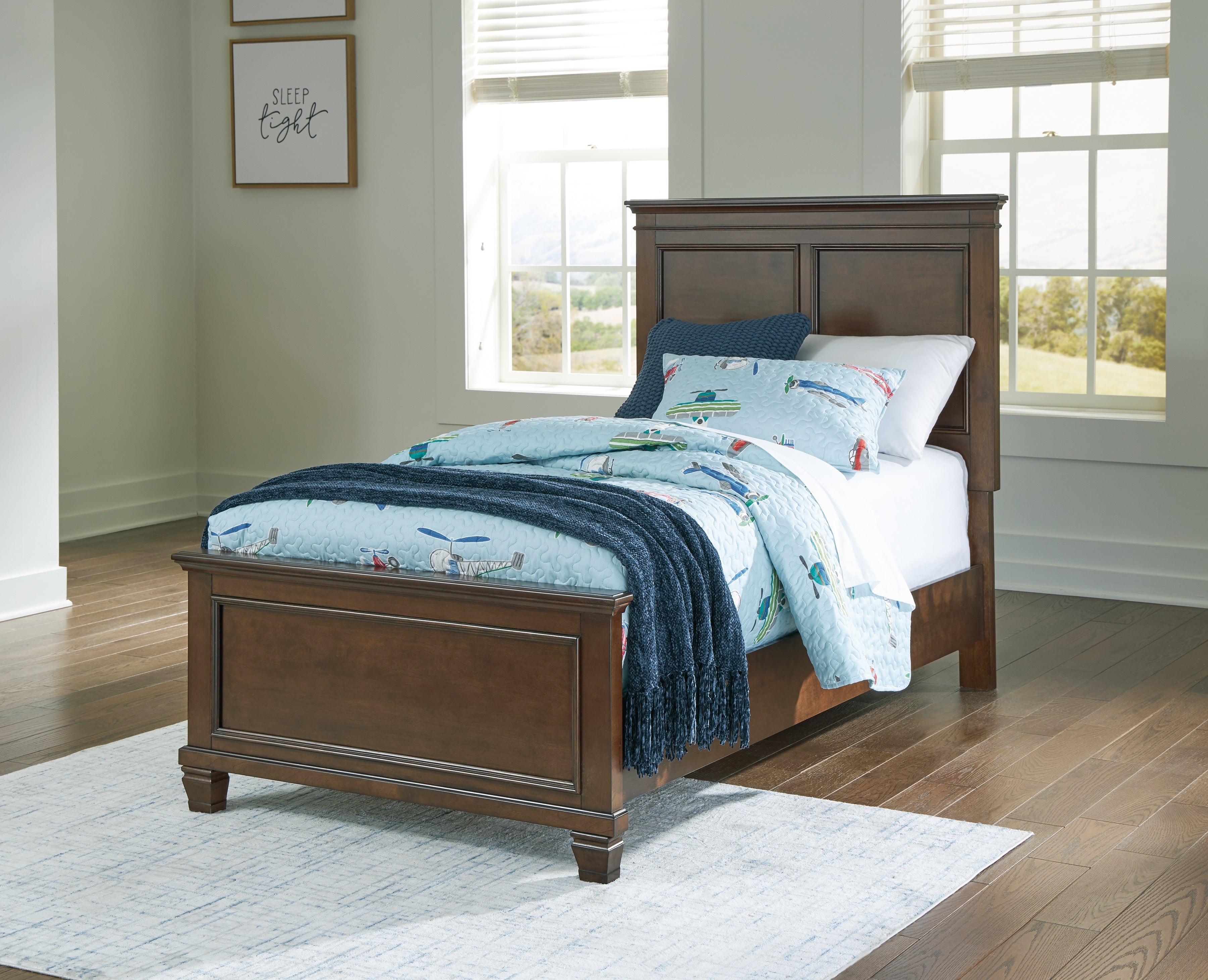 Leasing Furniture - Ashley Furniture - Danabrin Bedroom - Twin Panel Bed / Brown - B685B6