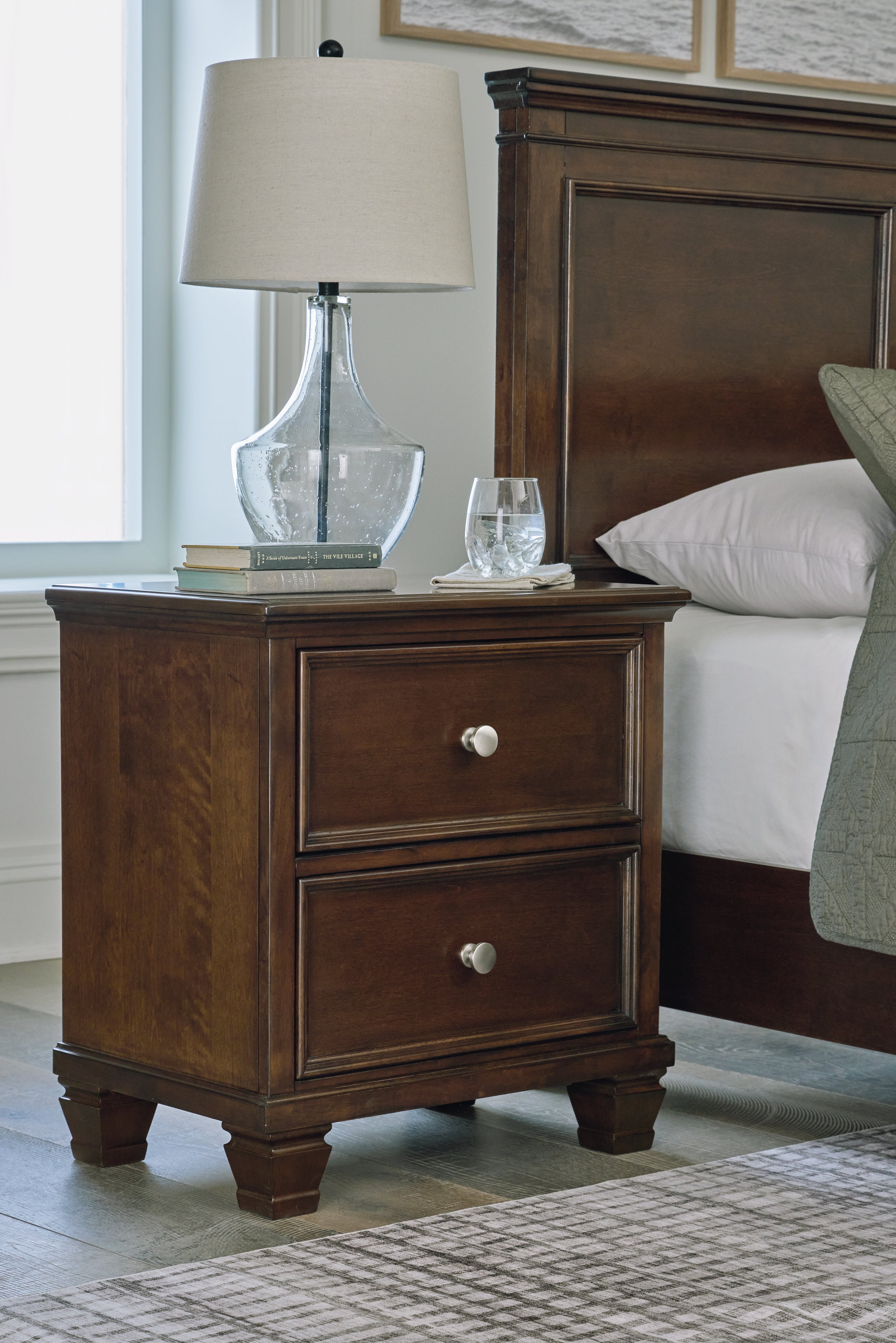 Leasing Furniture - Ashley Furniture - Danabrin Bedroom - Two Drawer Night Stand / Brown - B685-92
