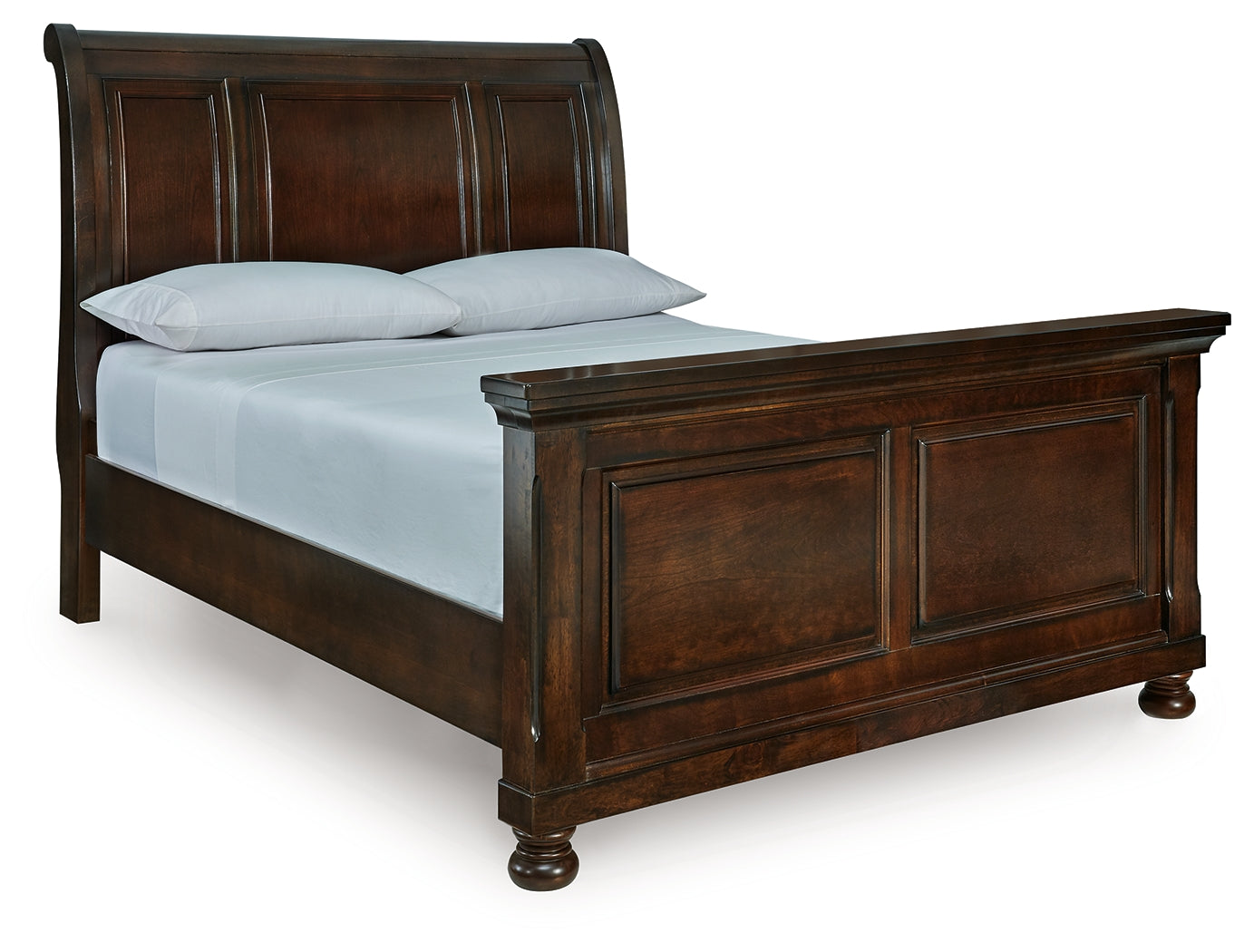 Leasing Furniture - Ashley Furniture - Porter Bedroom - Queen Sleigh Bed / Rustic Brown - B697B48
