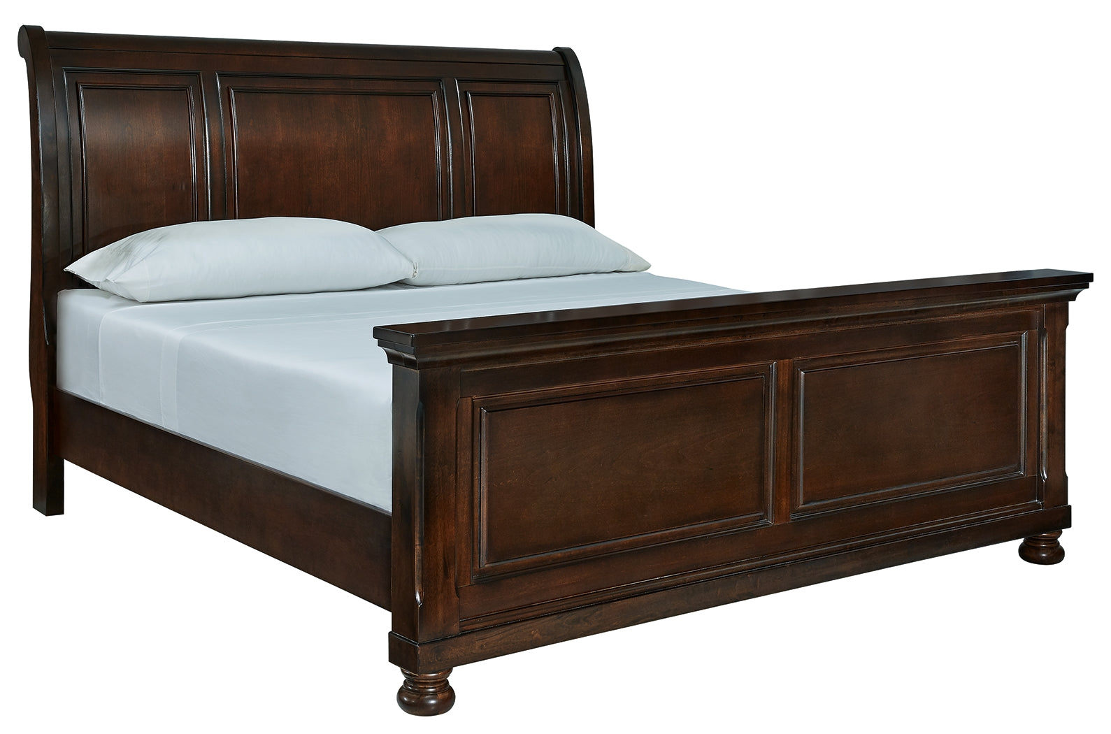 Leasing Furniture - Ashley Furniture - Porter Bedroom - King Sleigh Bed / Rustic Brown - B697B49