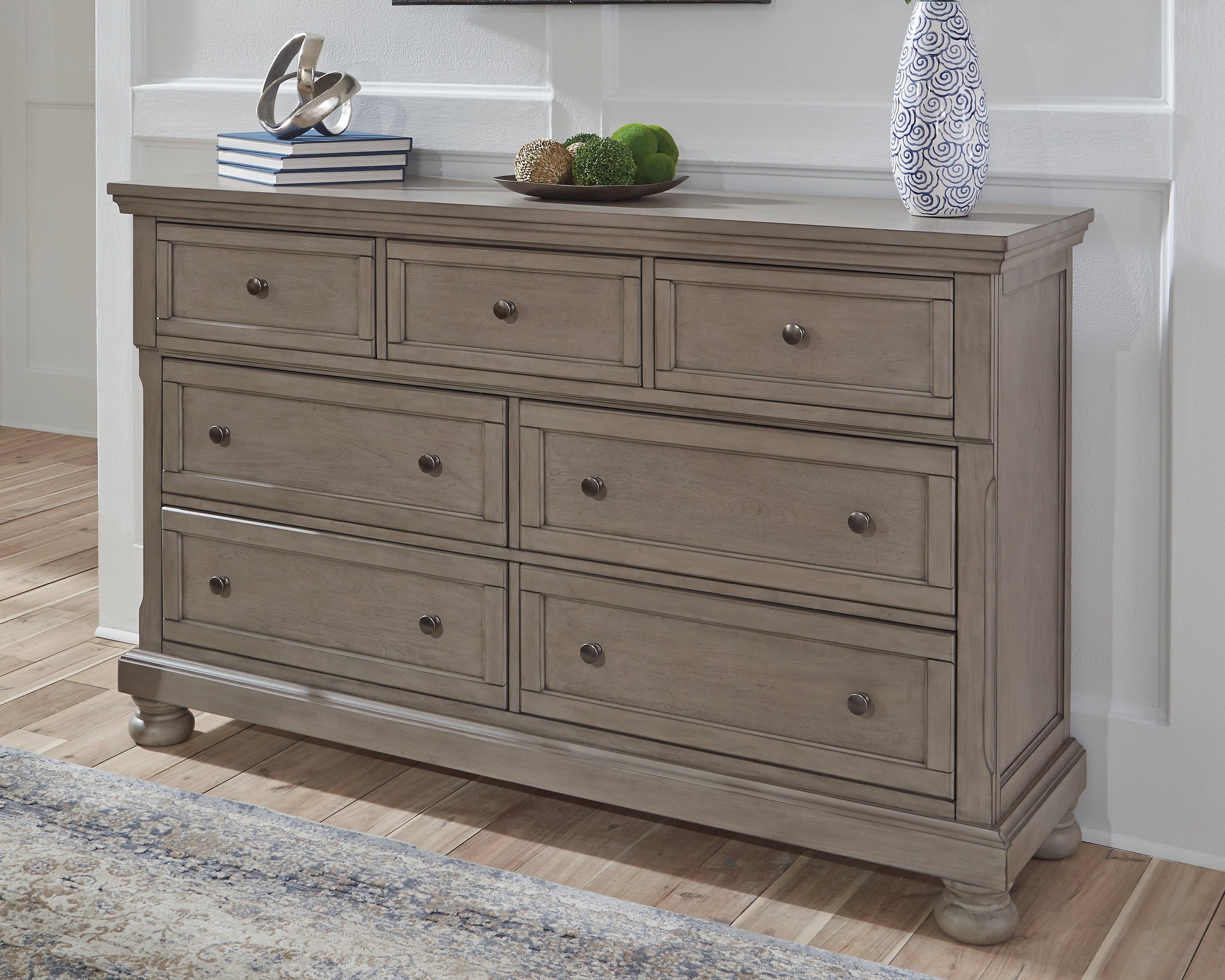 Leasing Furniture - Ashley Furniture - Lettner Bedroom - Dresser / Light Gray - B733-31