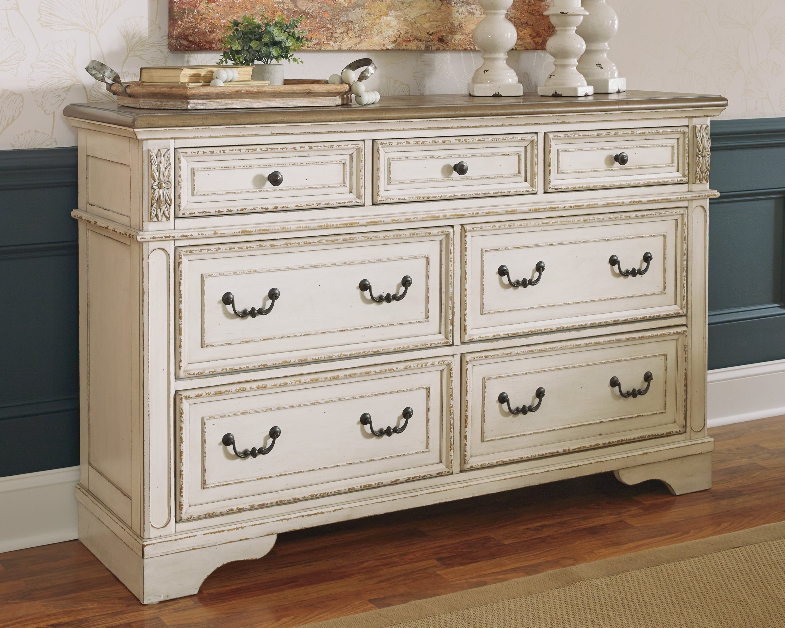 Leasing Furniture - Ashley Furniture - Realyn Bedroom - Dresser / Two-tone - B743-31
