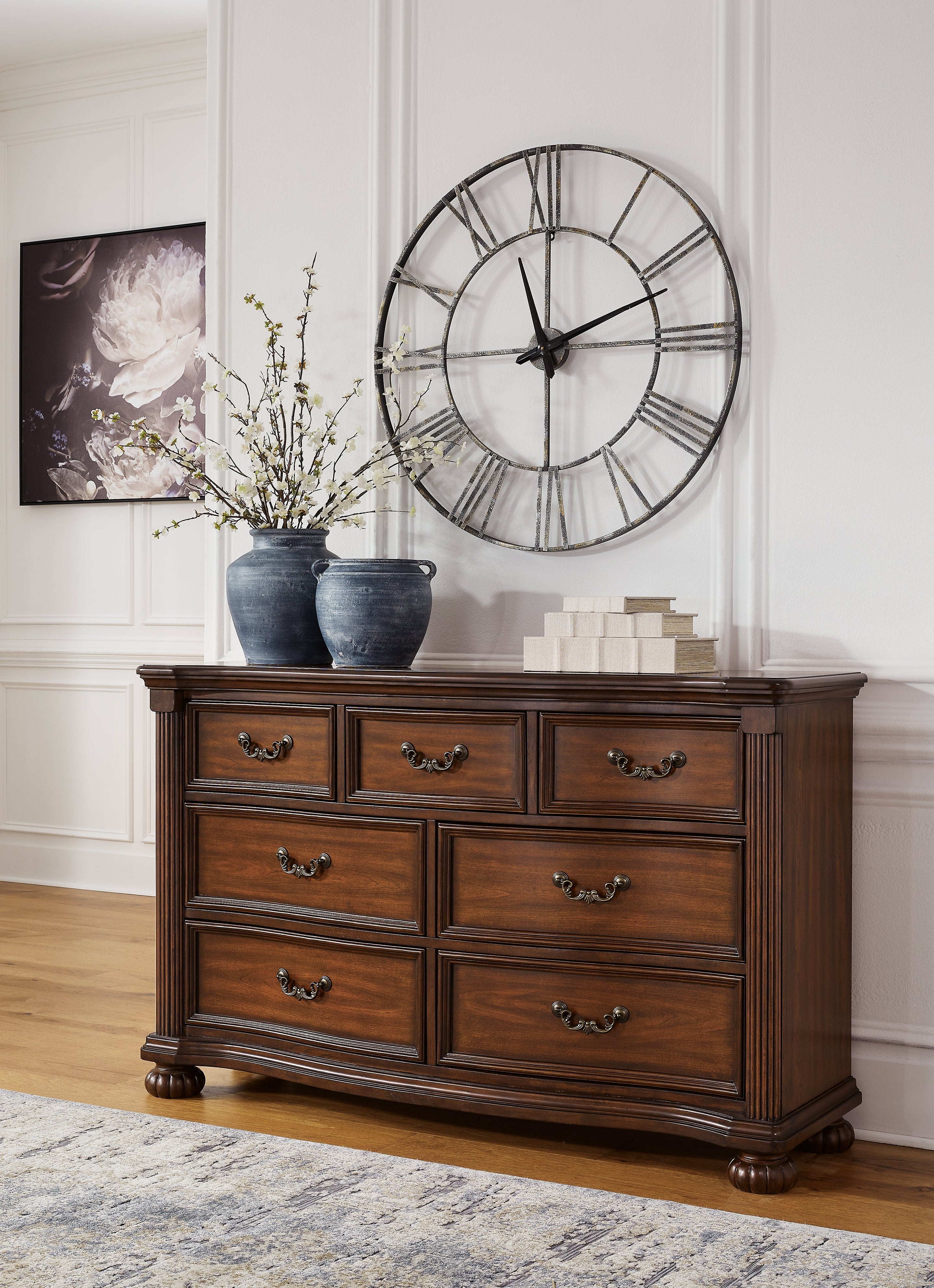 Leasing Furniture - Ashley Furniture - Lavinton Bedroom - Dresser / Brown - B764-31