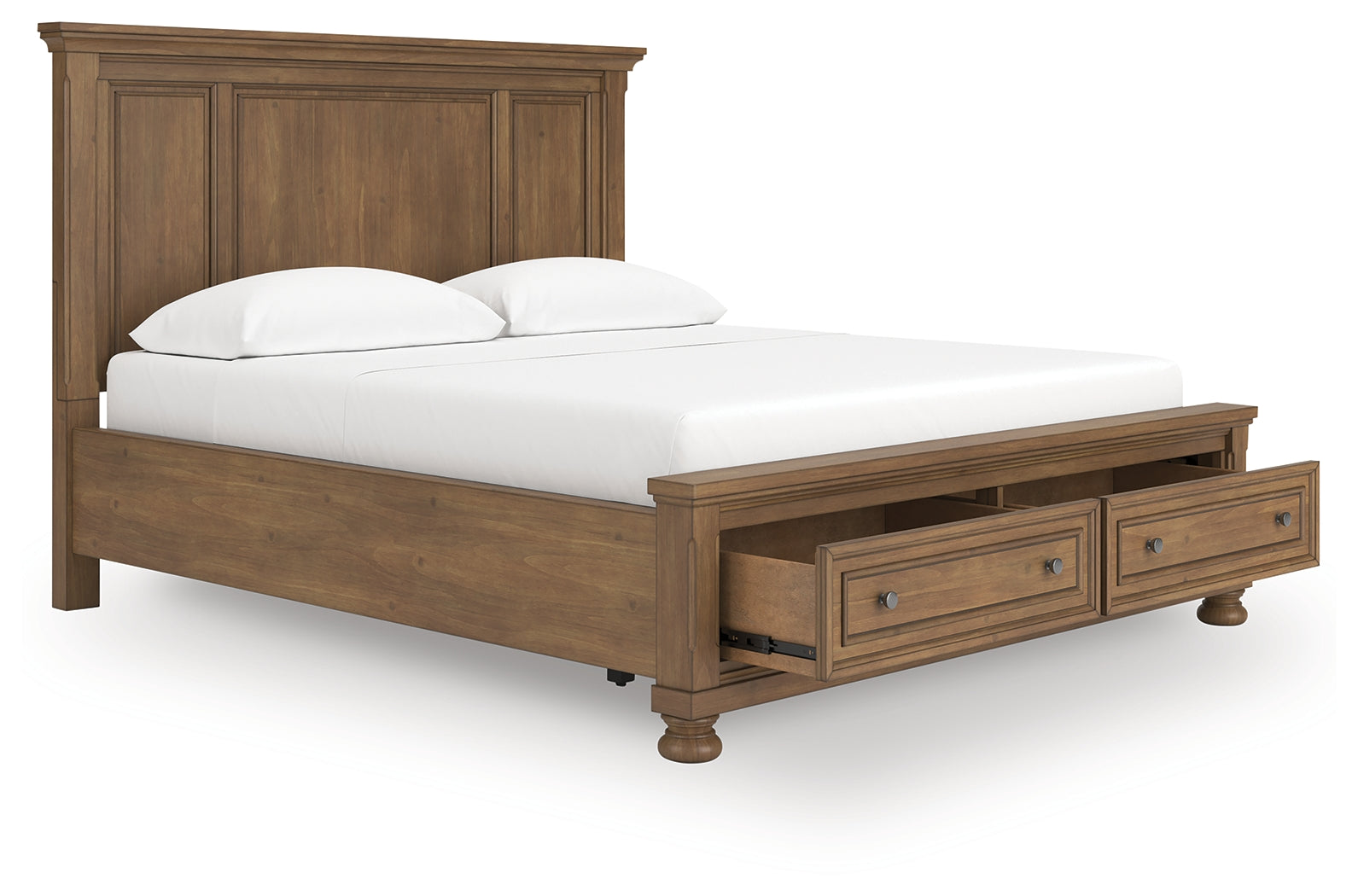 Leasing Furniture - Ashley Furniture - Feddinger Bedroom - California King Panel Storage Bed / Medium Brown - PCB779B13