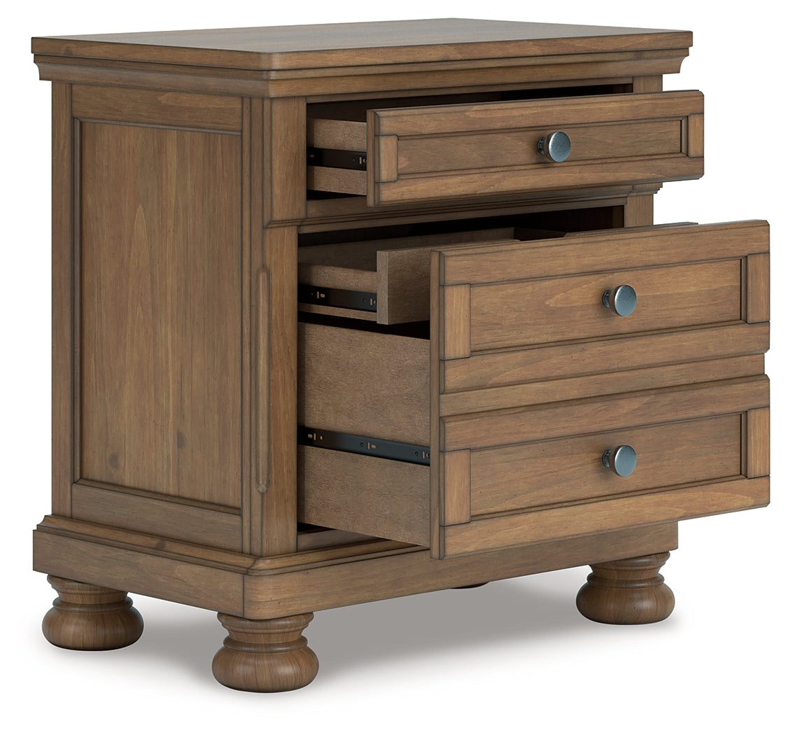 Leasing Furniture - Ashley Furniture - Feddinger Bedroom - Two Drawer Night Stand / Medium Brown - PCB779-92