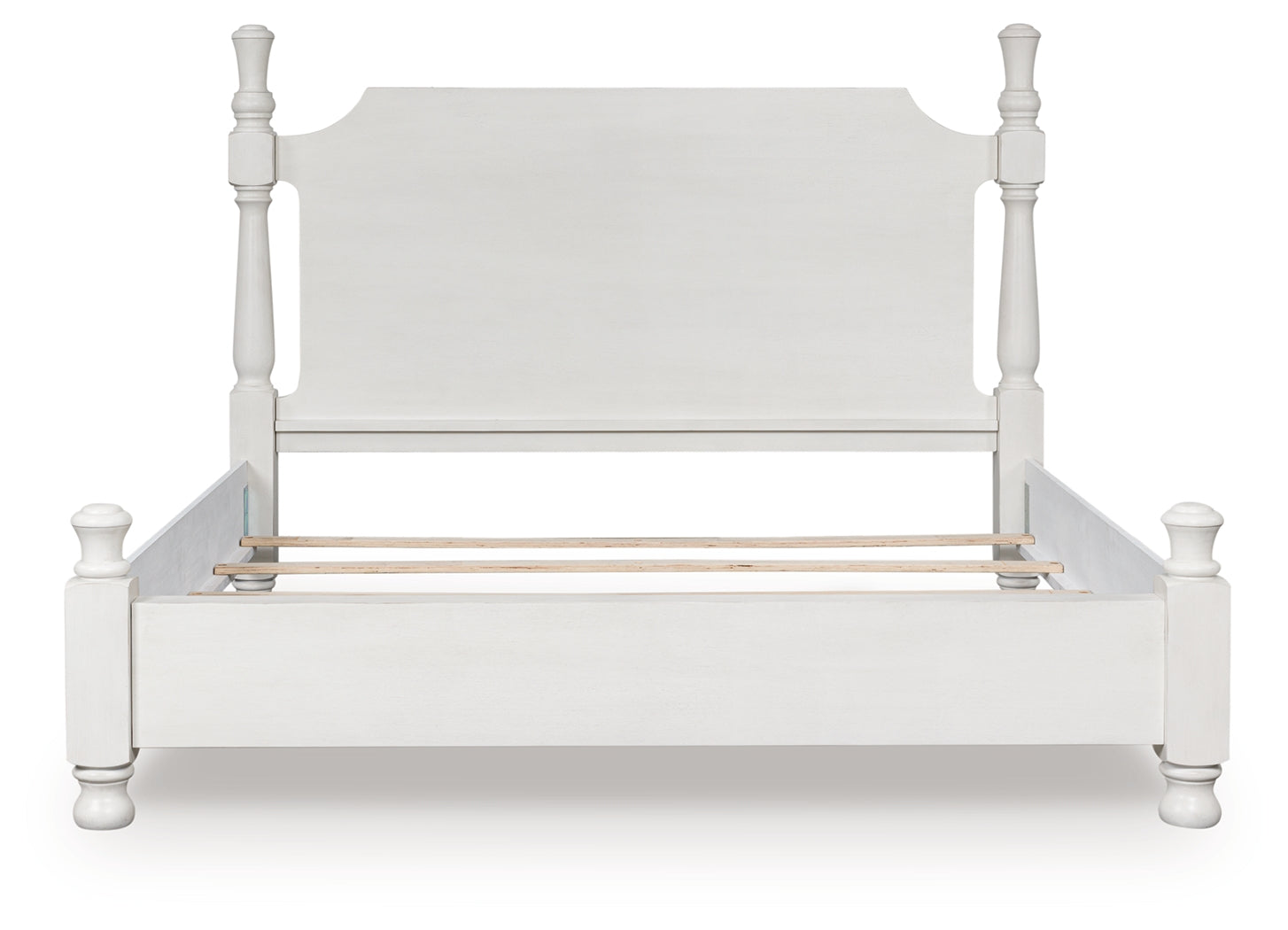 Leasing Furniture - Ashley Furniture - Rowlenstown Bedroom - Queen Poster Bed / Antique White - PCB823B2