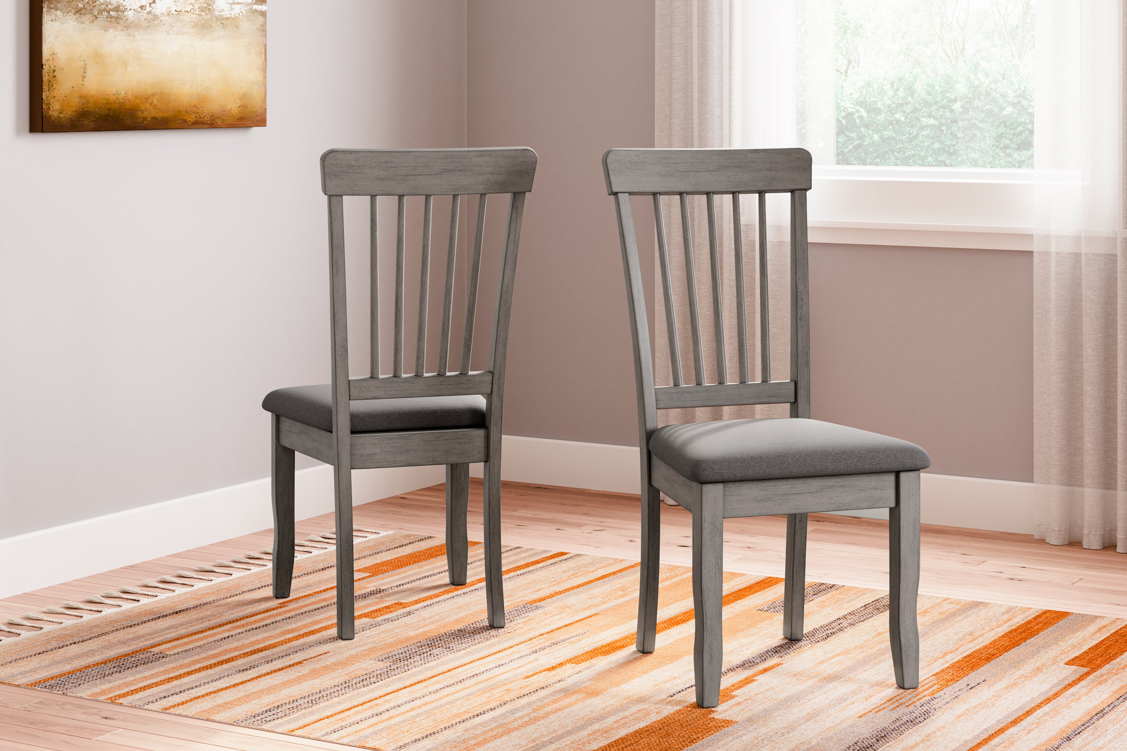 Leasing Furniture - Ashley Furniture - Shullden Dining Room - Dining Chair (Set of 2) / Gray - D194-01X2