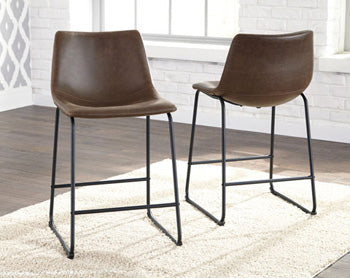 Leasing Furniture - Ashley Furniture - Centiar Dining Room - Counter Height Bar Stool (Set of 2) / Brown - D372-124X2