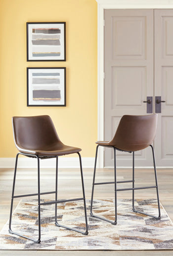 Leasing Furniture - Ashley Furniture - Centiar Dining Room - Pub Height Bar Stool (Set of 2) / Brown - D372-130X2