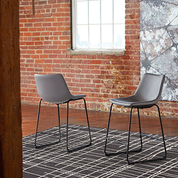 Leasing Furniture - Ashley Furniture - Centiar Dining Room - Counter Height Bar Stool (Set of 2) / Gray - D372-824X2