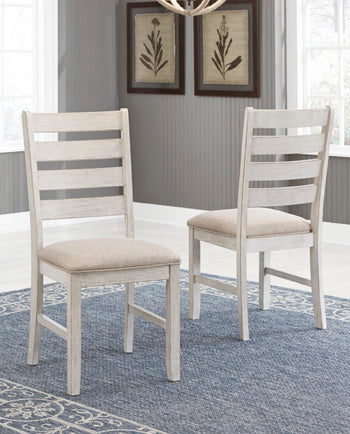 Leasing Furniture - Ashley Furniture - Skempton Dining Room - Dining Chair (Set of 2) / White/Light Brown - D394-01X2