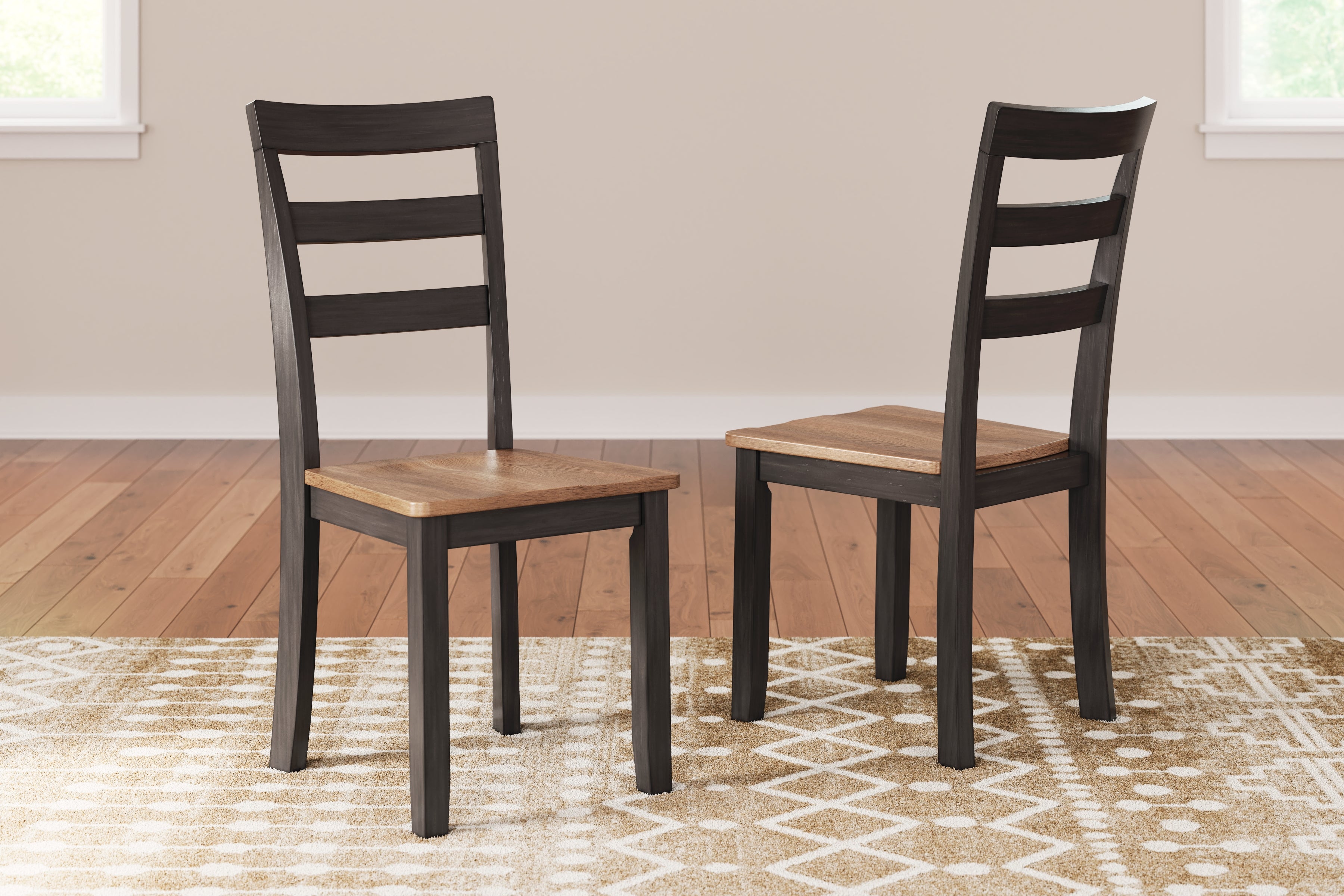Leasing Furniture - Ashley Furniture - Gesthaven Dining Room - Dining Chair (Set of 2) / Natural/Brown - D396-01X2