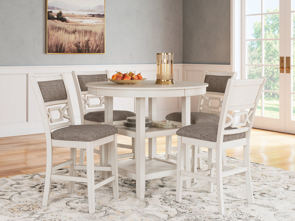 Leasing Furniture - Ashley Furniture - Erinberg Dining Room - Dining Room Table Set (6/CN) / Antique White - D423-325