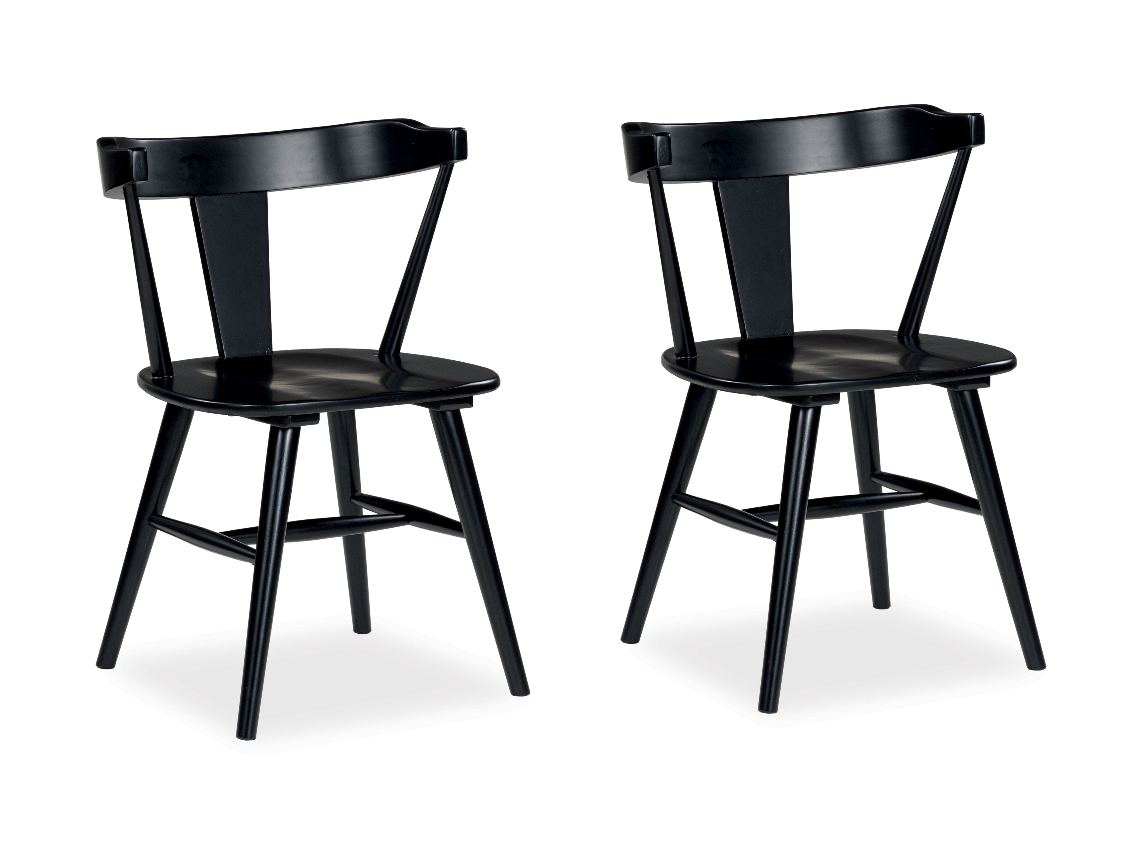 Leasing Furniture - Ashley Furniture - Gretlynn Dining Room - Dining Chair (Set of 2) / Black/Natural - D501-02X2
