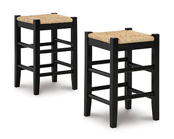 Leasing Furniture - Ashley Furniture - Mirimyn Dining Room - Counter Height Bar Stool (Set of 2) / Black - D508-124X2