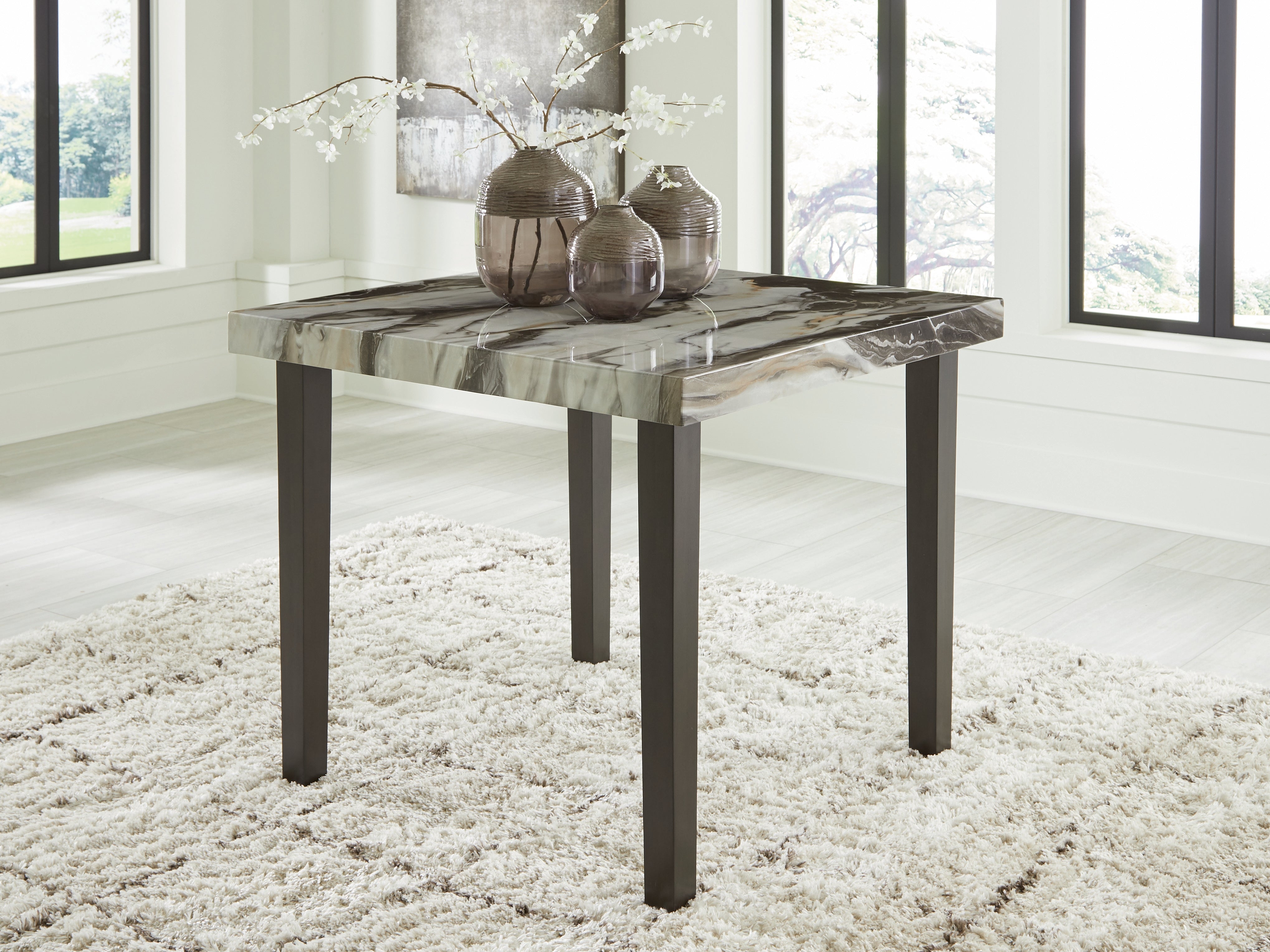 Leasing Furniture - Ashley Furniture - Jeshina Counter Height Dining Table - Square DRM Counter Table / Dark Brown/Beige - PCD581-13