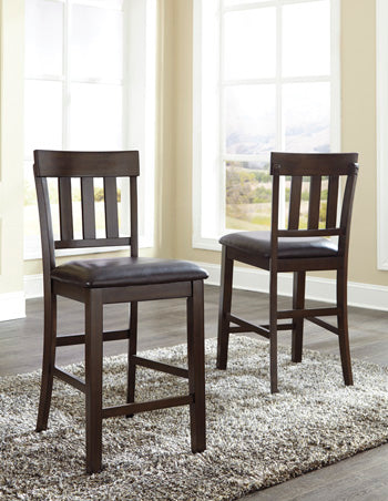 Leasing Furniture - Ashley Furniture - Haddigan Dining Room - Counter Height Bar Stool (Set of 2) / Dark Brown - D596-124X2