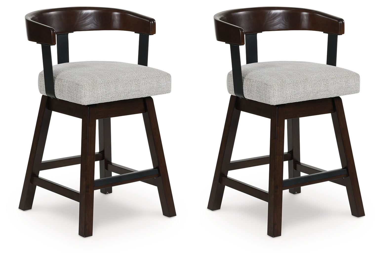 Leasing Furniture - Ashley Furniture - Haddigan Dining Room - Counter Height Barstool (Set of 2) / Dark Brown - D596-224X2