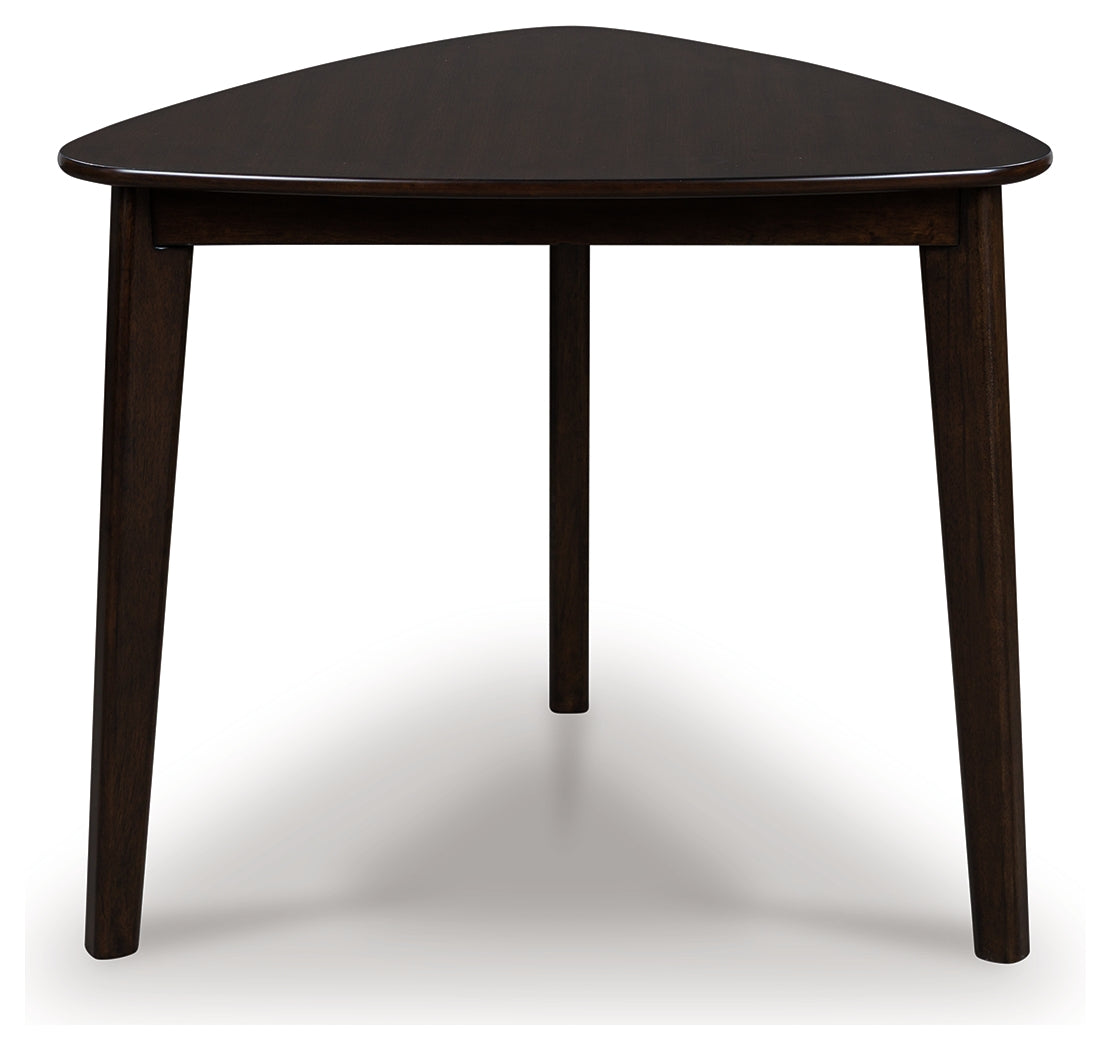 Leasing Furniture - Ashley Furniture - Mallenette Dining Table - Triangle Dining Room Table / Merlot - PCD607-16