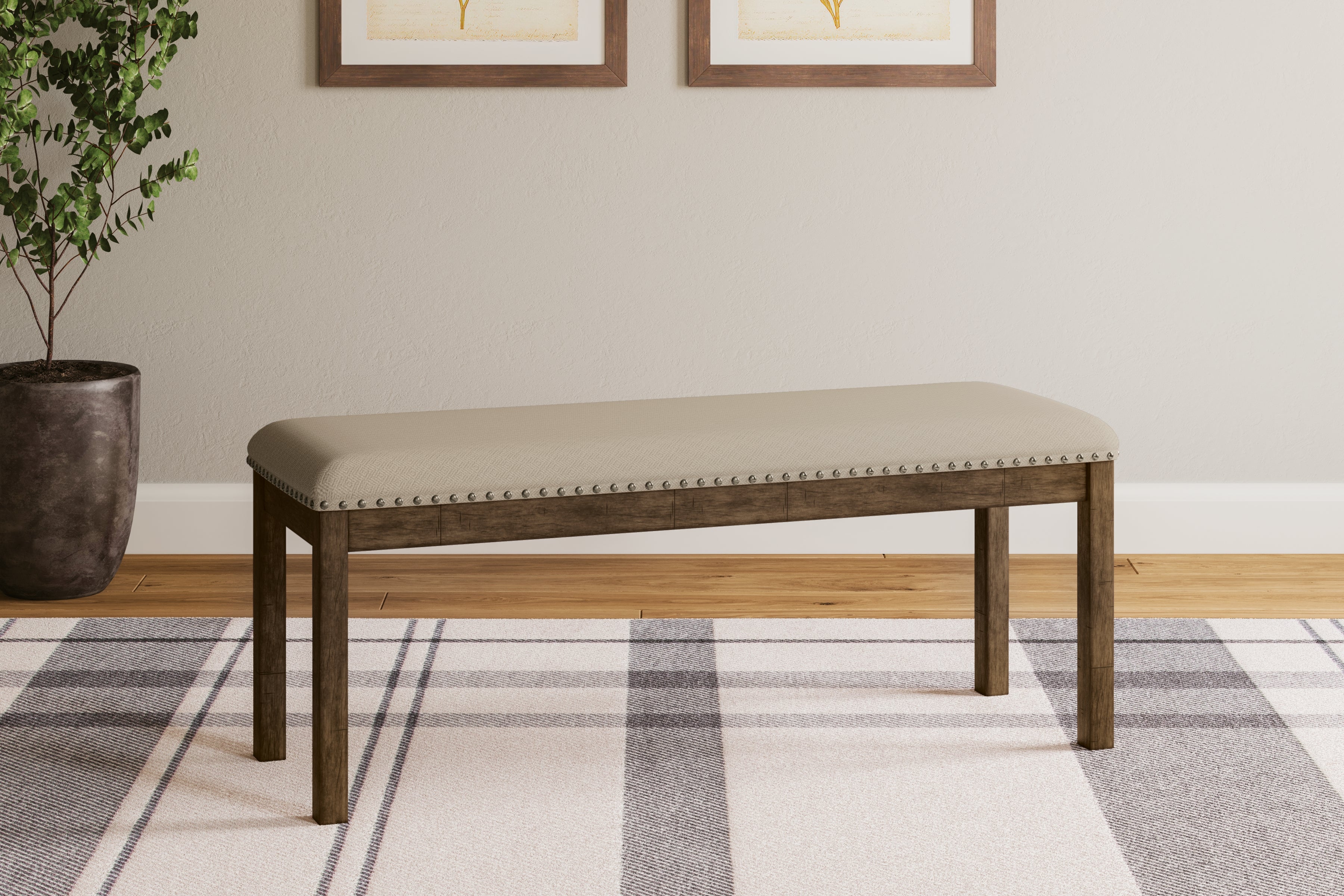 Leasing Furniture - Ashley Furniture - Moriville Dining Room - Upholstered Bench / Beige - D631-00