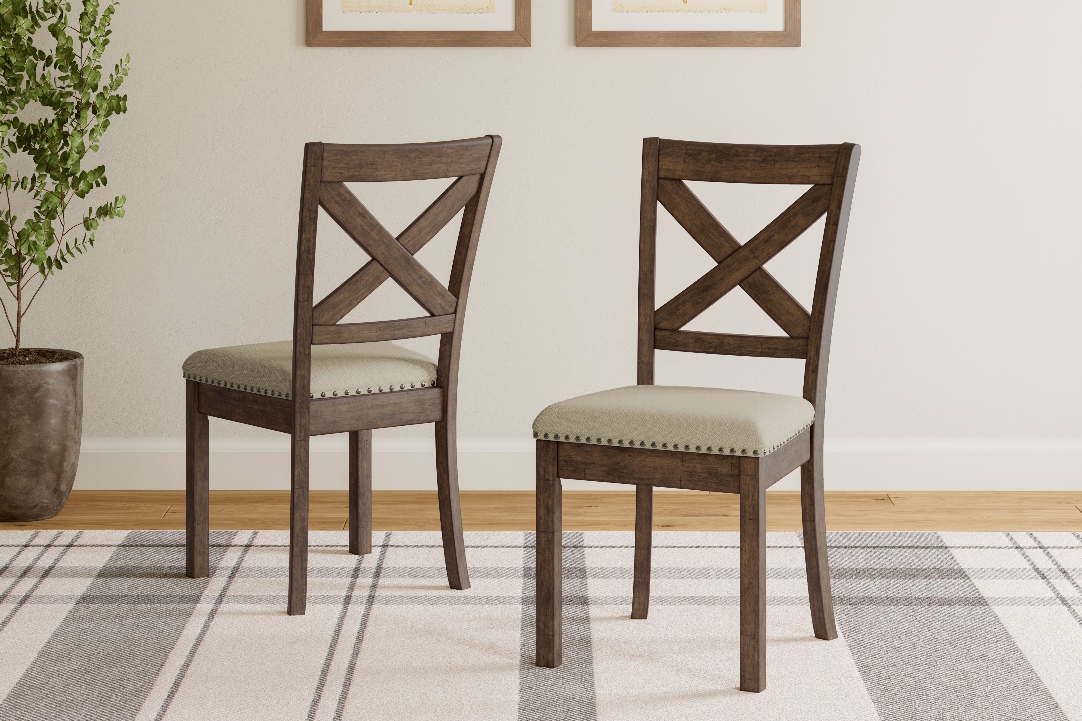 Leasing Furniture - Ashley Furniture - Moriville Dining Room - Dining Chair (Set of 2) / Beige - D631-01X2