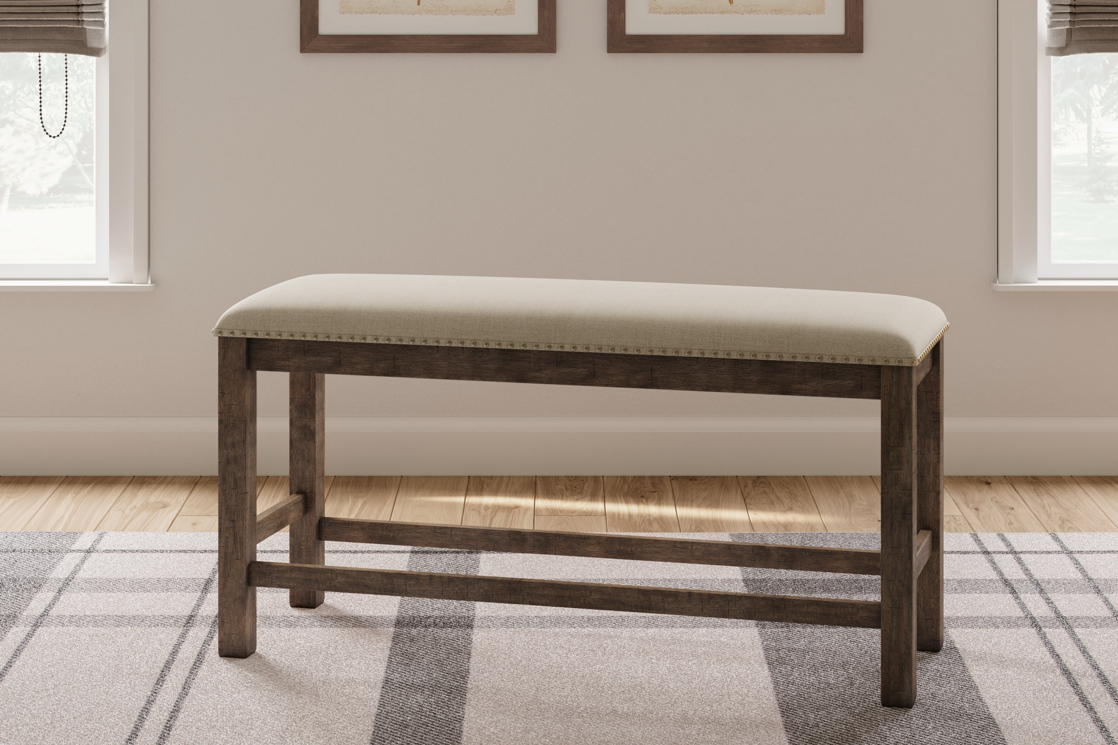 Leasing Furniture - Ashley Furniture - Moriville Dining Room - Double UPH Bench (1/CN) / Beige - D631-09