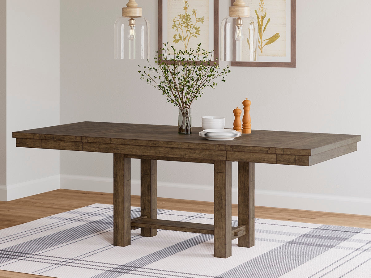 Leasing Furniture - Ashley Furniture - Moriville Dining Room - RECT Dining Room EXT Table / Grayish Brown - D631-45