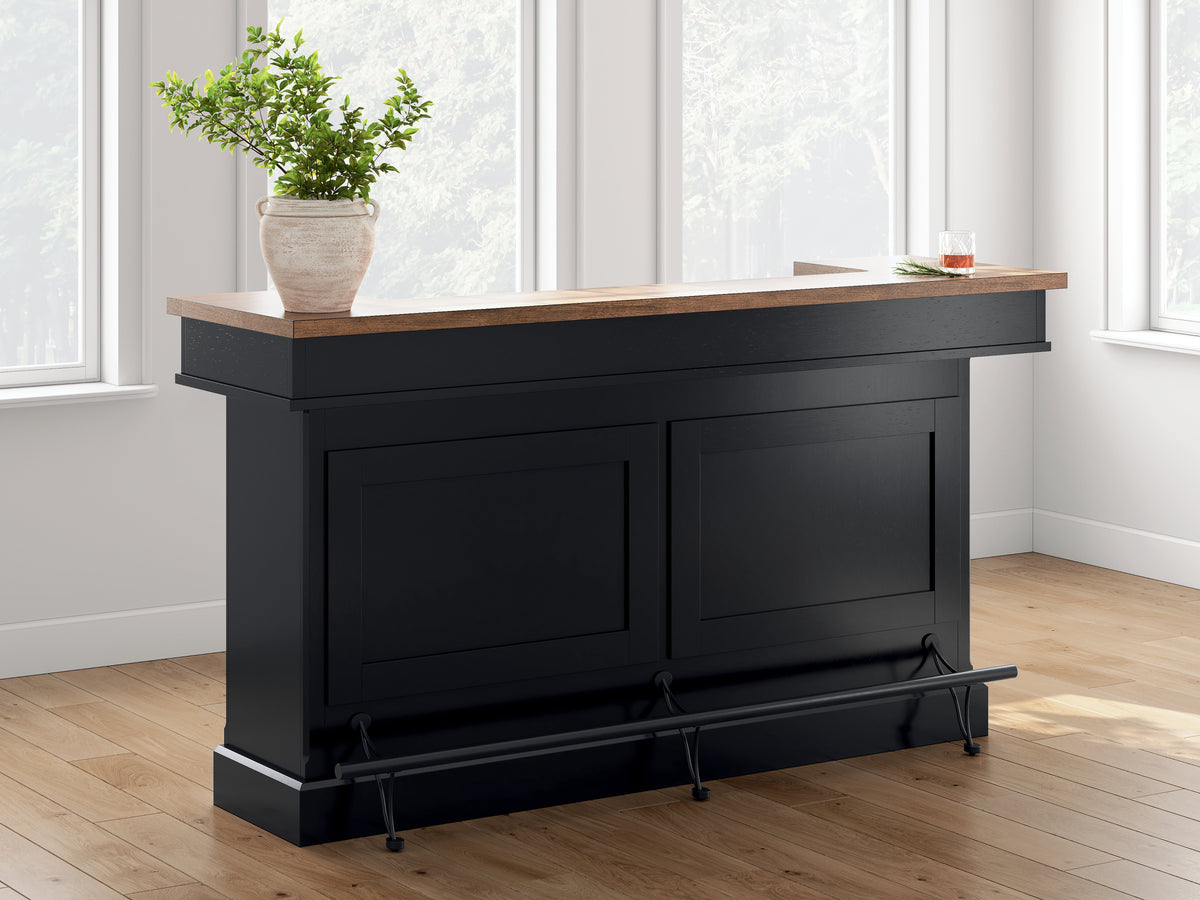 Leasing Furniture - Ashley Furniture - Wildenauer 78" Bar - Bar / Brown/Black - D634-65