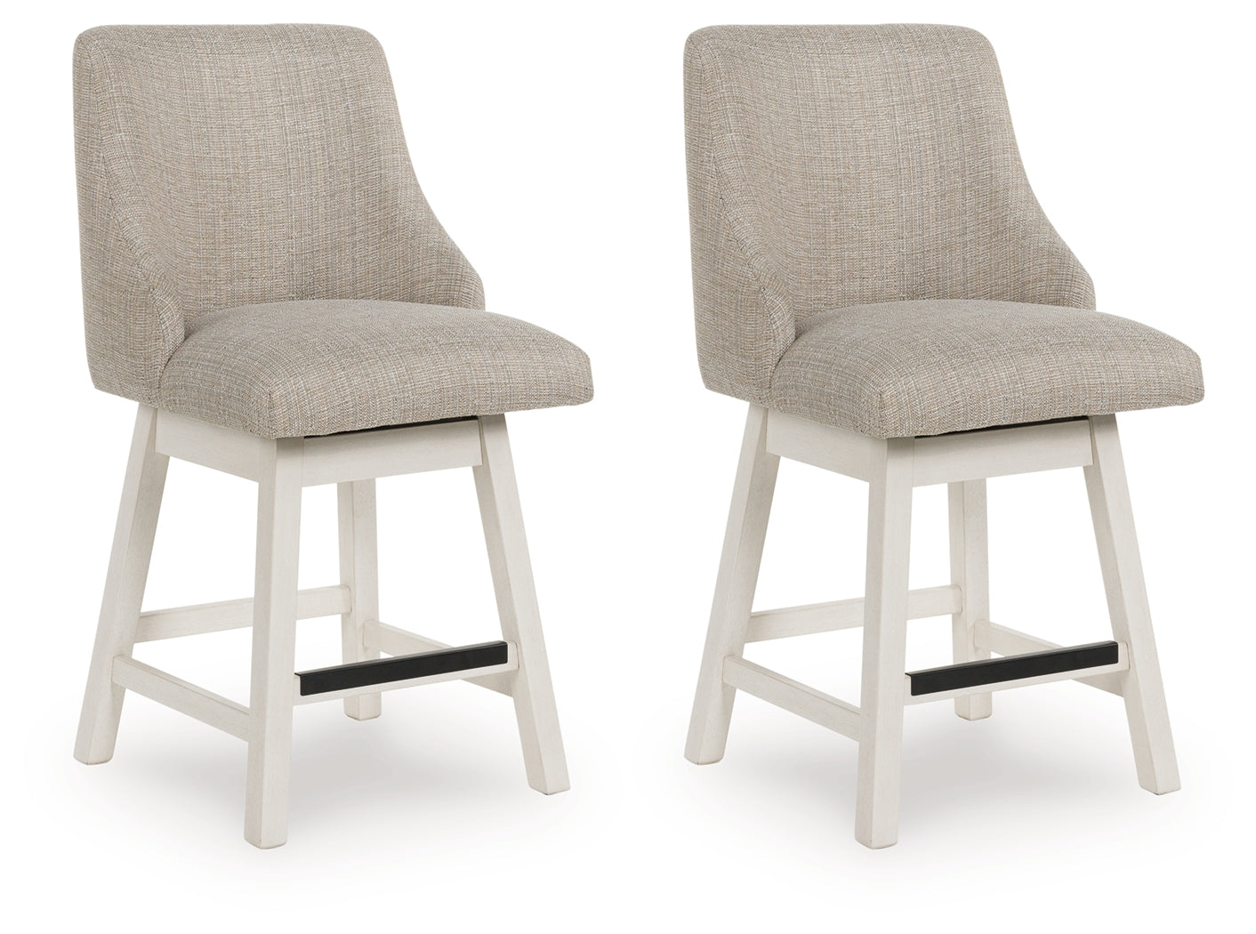 Leasing Furniture - Ashley Furniture - Robbinsdale Dining Room - Counter Height Barstool (Set of 2) / Antique White - D642-324X2
