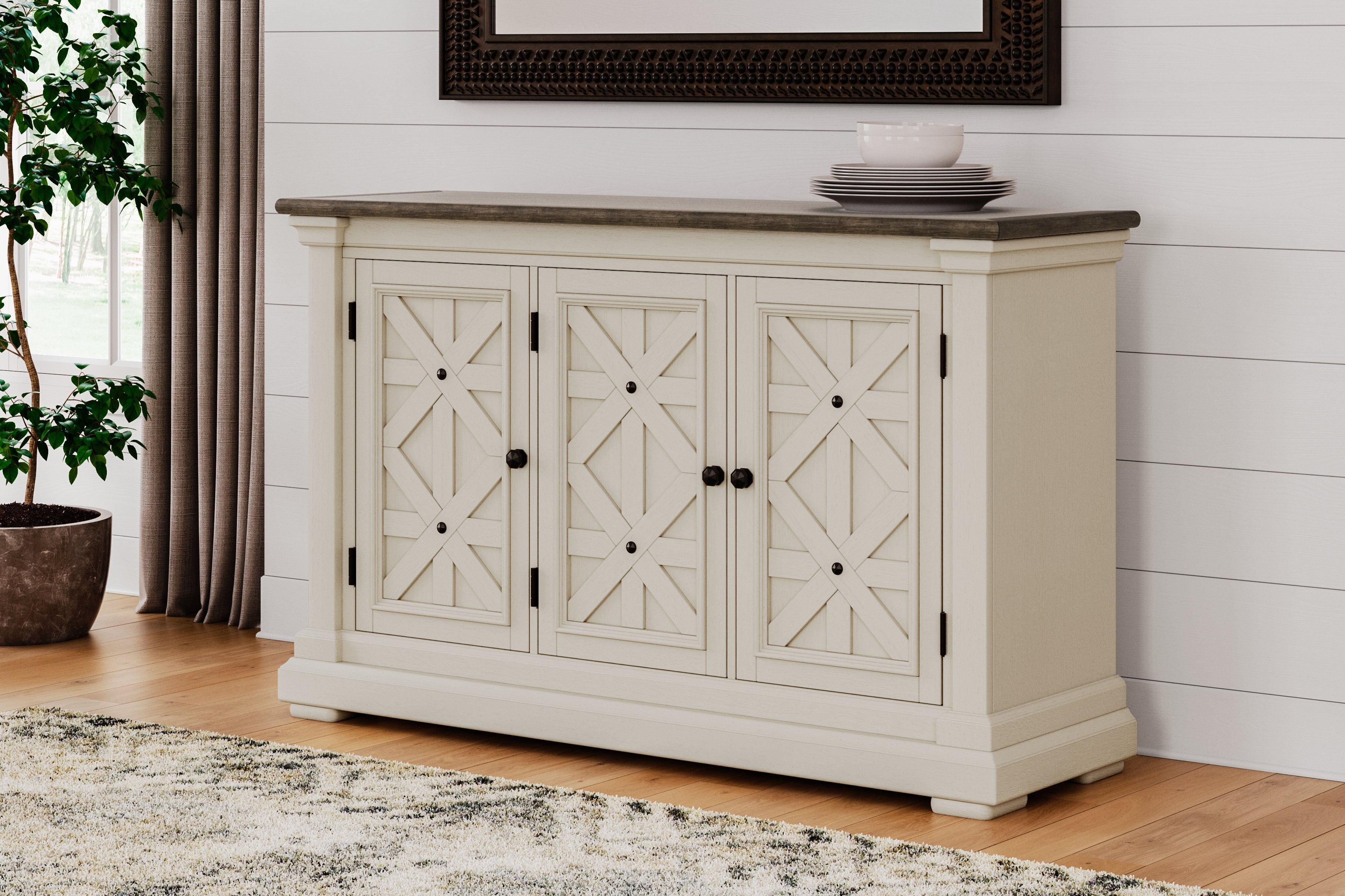 Leasing Furniture - Ashley Furniture - Bolanburg Dining Room - Dining Room Server / Two-tone - D647-60