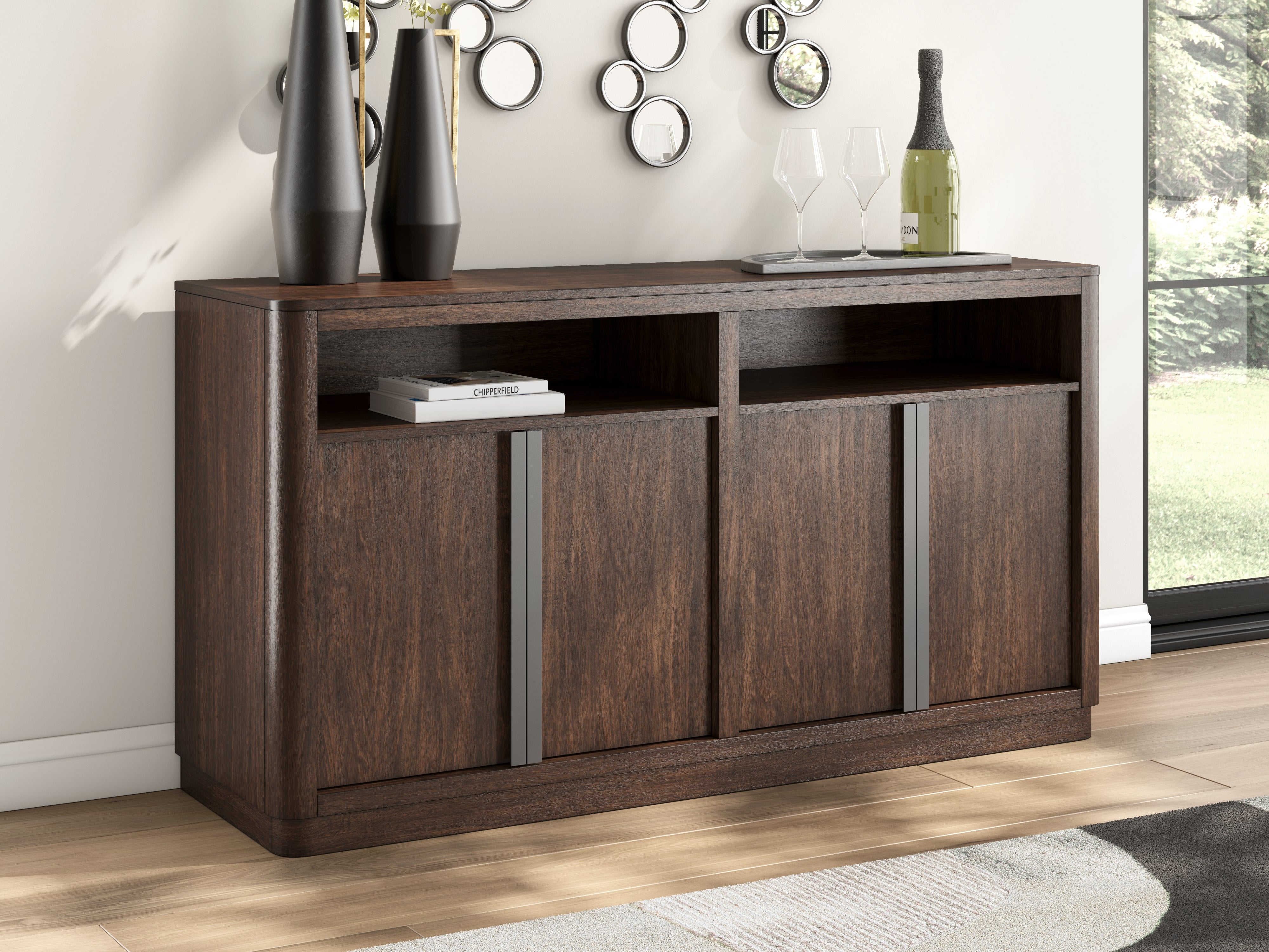 Leasing Furniture - Ashley Furniture - Dilenno Dining Server - Dining Room Server / Dark Brown - PCD857-60