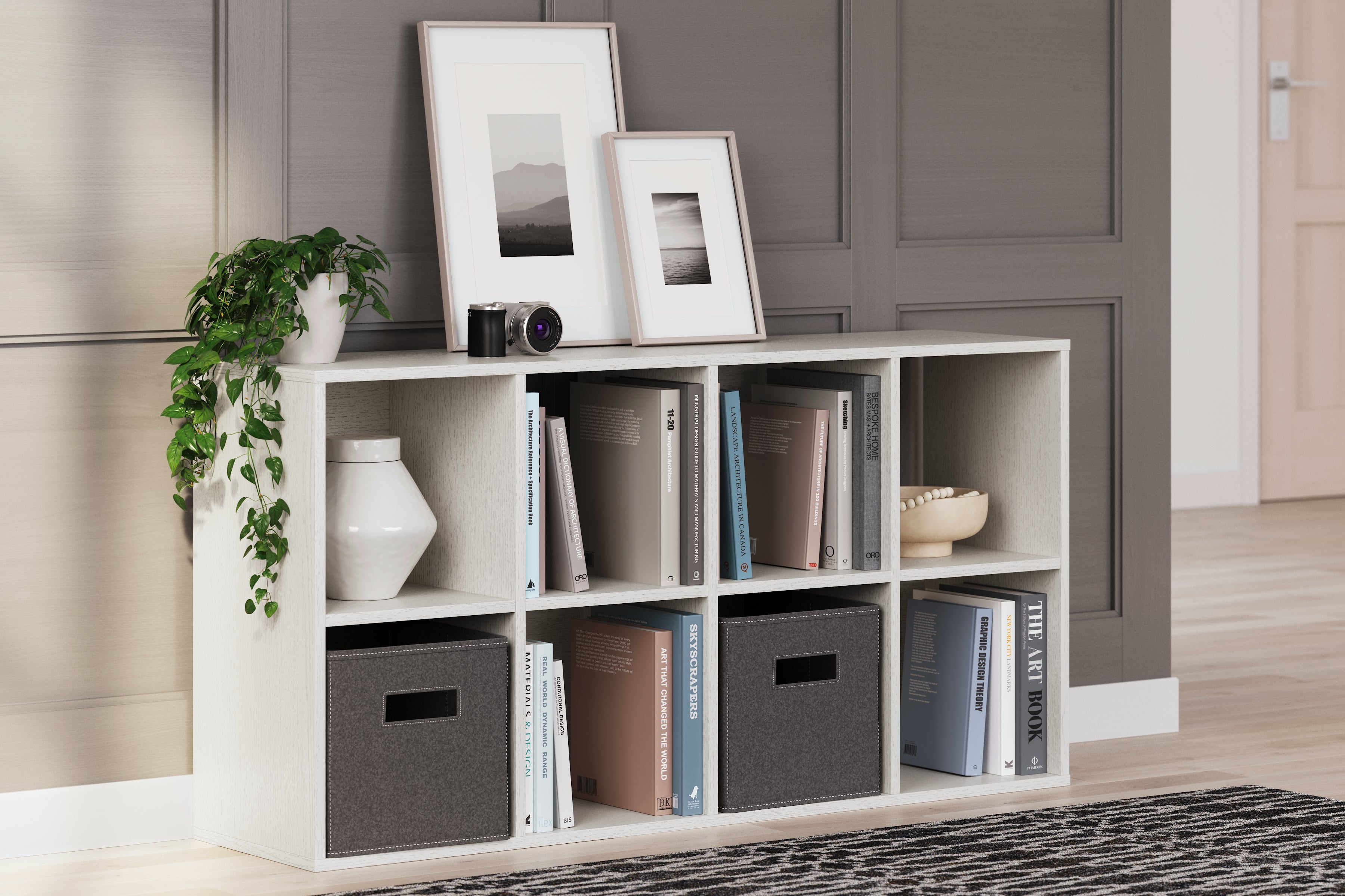 Leasing Furniture - Ashley Furniture - Aprilyn Eight Cube Organizer - Eight Cube Organizer / White - EA1024-4X2
