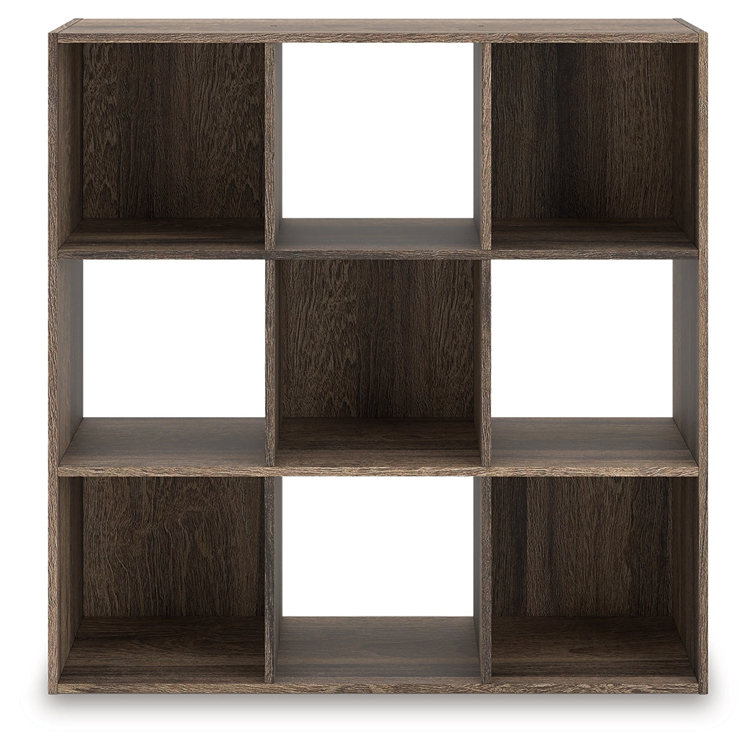 Leasing Furniture - Ashley Furniture - Shallifer Nine Cube Organizer - Nine Cube Organizer / Brown - EA1104-3X3
