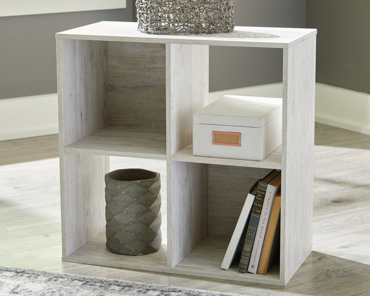 Leasing Furniture - Ashley Furniture - Paxberry Four Cube Organizer - Four Cube Organizer / Whitewash - EA1811-2X2