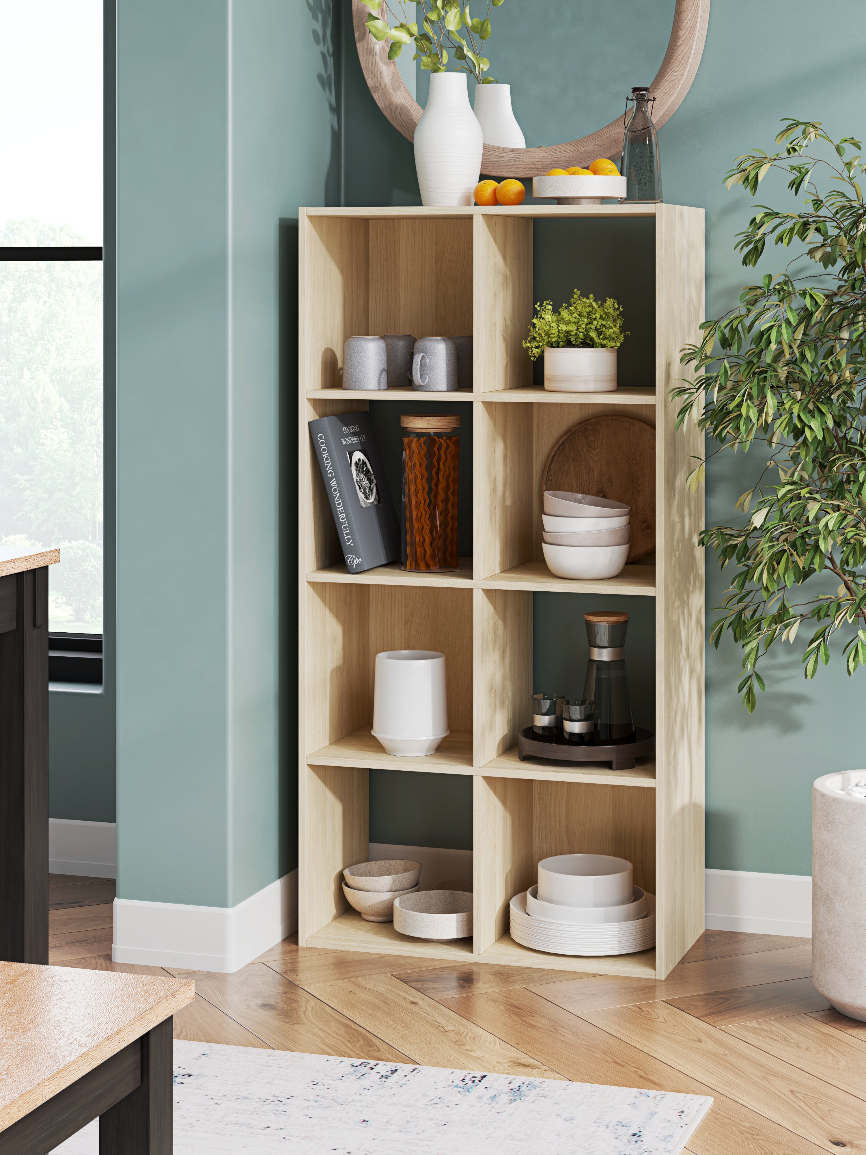 Leasing Furniture - Ashley Furniture - Piperton Eight Cube Organizer - Eight Cube Organizer / Charcoal - EA5514-4X2