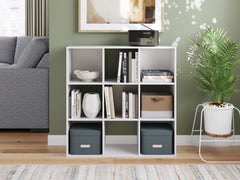 Leasing Furniture - Ashley Furniture - Onita Nine Cube Organizer - Nine Cube Organizer / White - EA9630-3X3