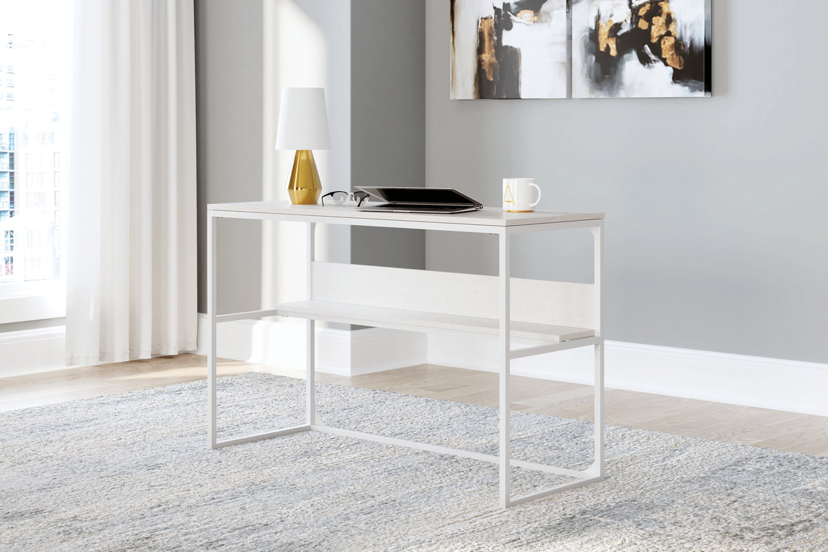 Leasing Furniture - Ashley Furniture - Deznee Office Desk - Home Office Desk / White - H162-14