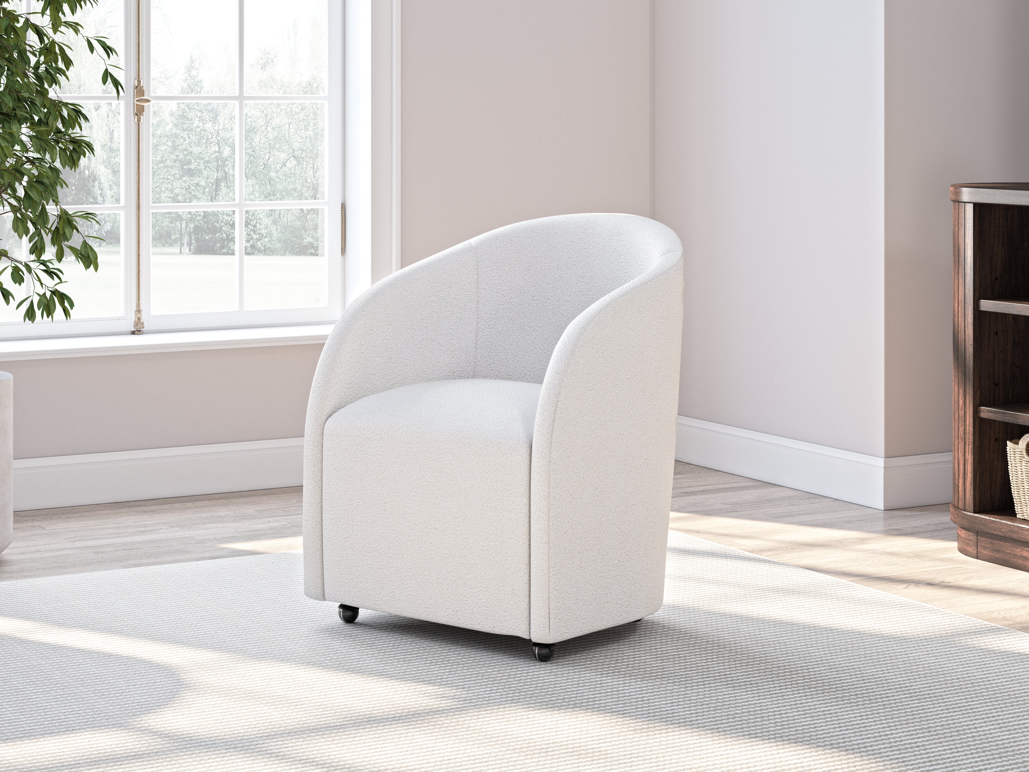 Leasing Furniture - Ashley Furniture - Korestone Desk Chair - Home Office Desk Chair (1/CN) / White - H687-01A