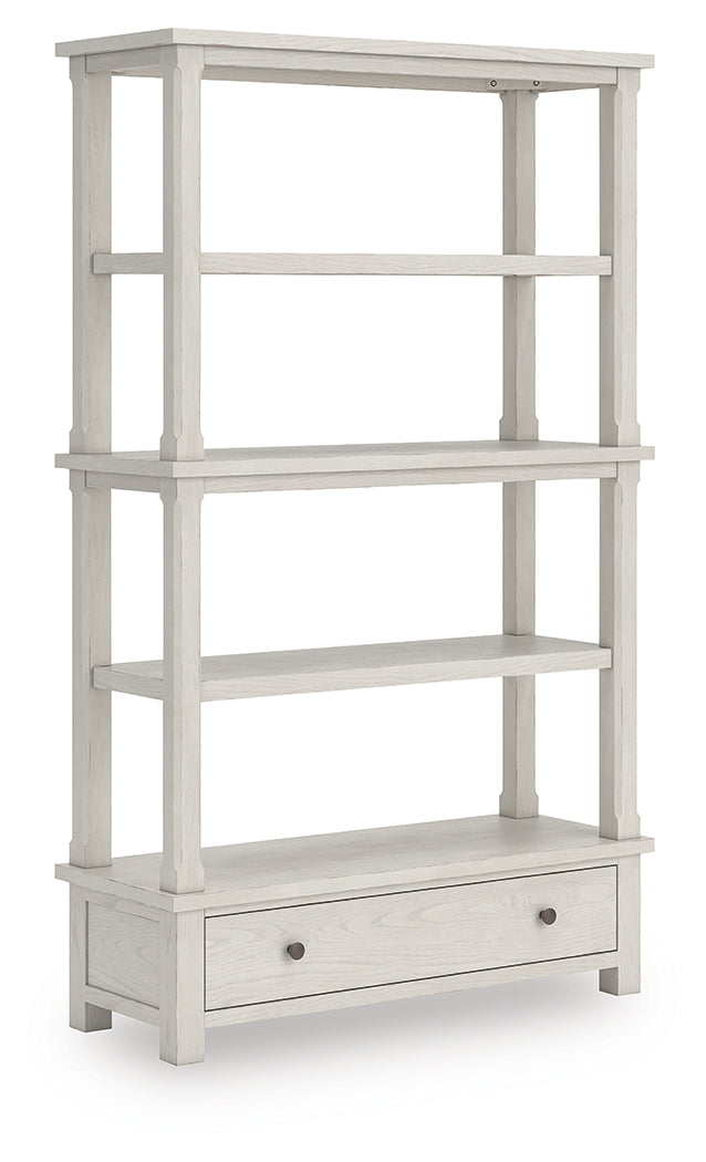 Leasing Furniture - Ashley Furniture - Robbinsdale Bookcase - Bookcase / Antique White - H742-70