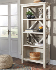 Leasing Furniture - Ashley Furniture - Carynhurst Bookcase - Large Bookcase / Whitewash - H755-17